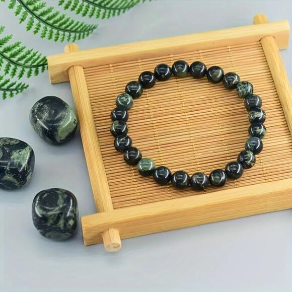 Natural Sparrow Hemp Stone Beaded Stretch Bracelet Handmade Crystal Boho Healing - Picture 2 of 6